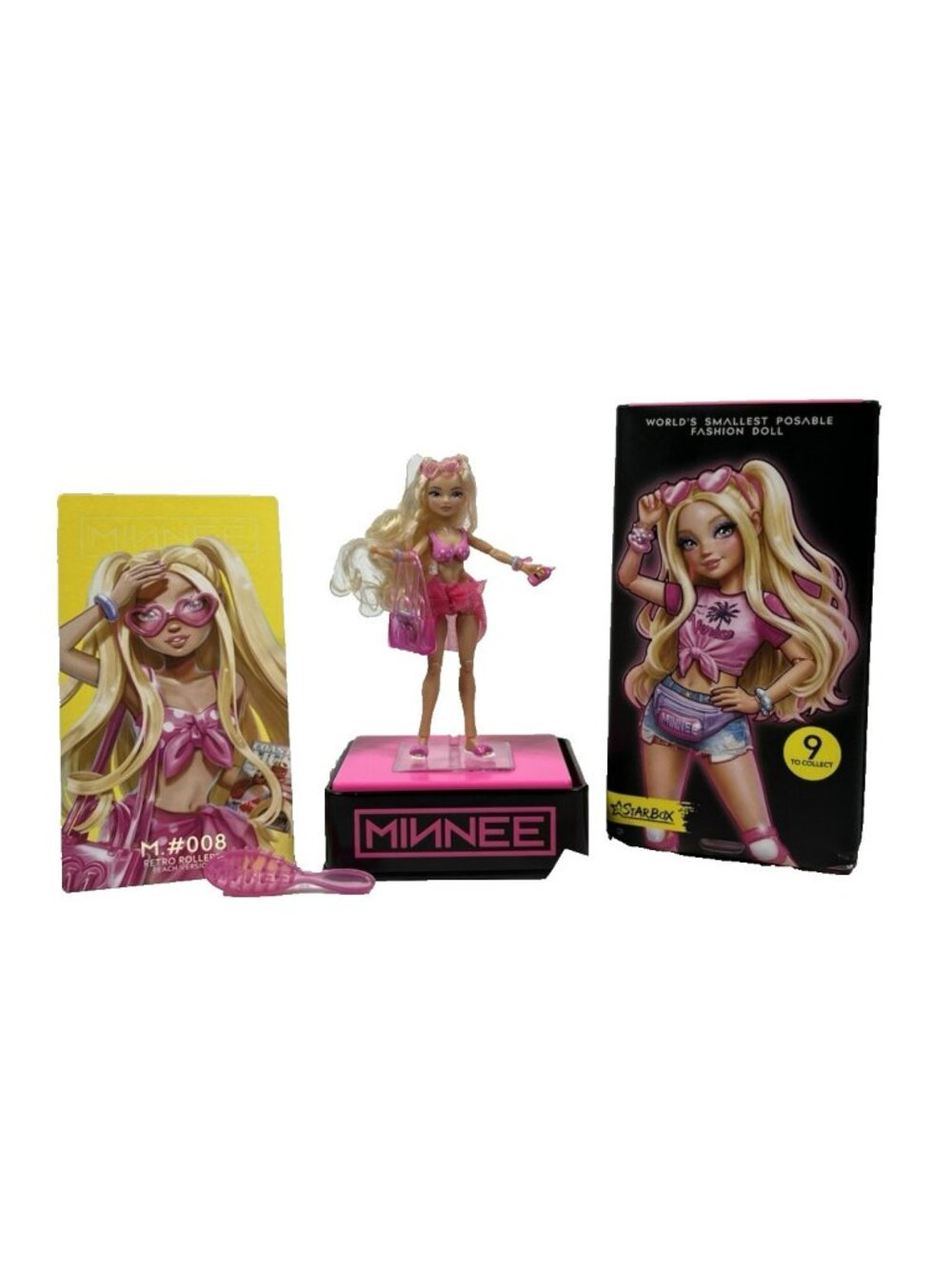 ZURU MINNEE Starbox 4" BEACH ROLLERS #8 Mini Fashion Doll & Accessories New 2026